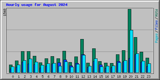 Hourly usage for August 2024