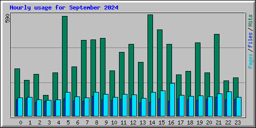 Hourly usage for September 2024